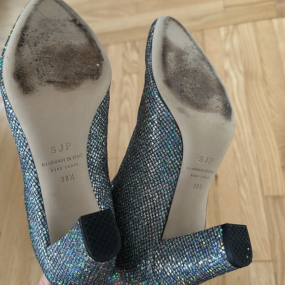 SJP Minnie glitter leather bootie 8.5 in scintillate - Picture 11 of 11
